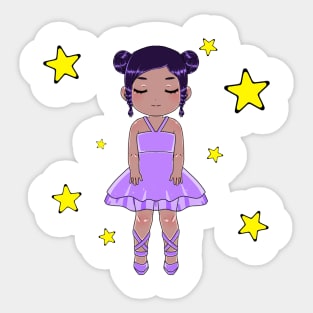 Ballerina purple Sticker